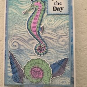 Handmade Ocean Seahorse Theme Card